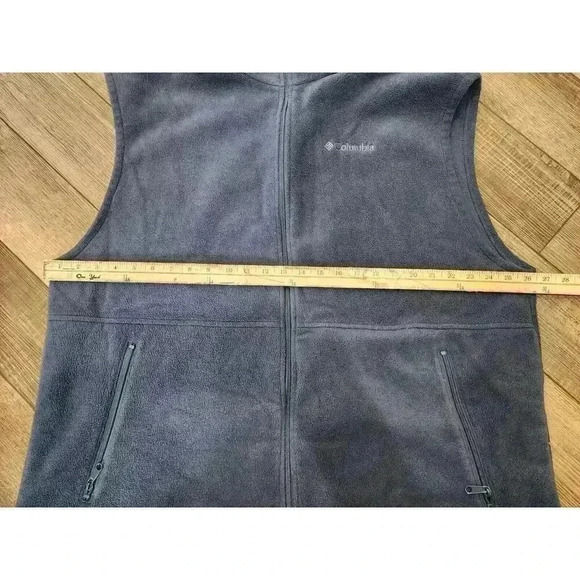 Columbia Fleece Vest Mens XXL 2X Navy Blue Full Zip Camping Hiking - Picture 7 of 7